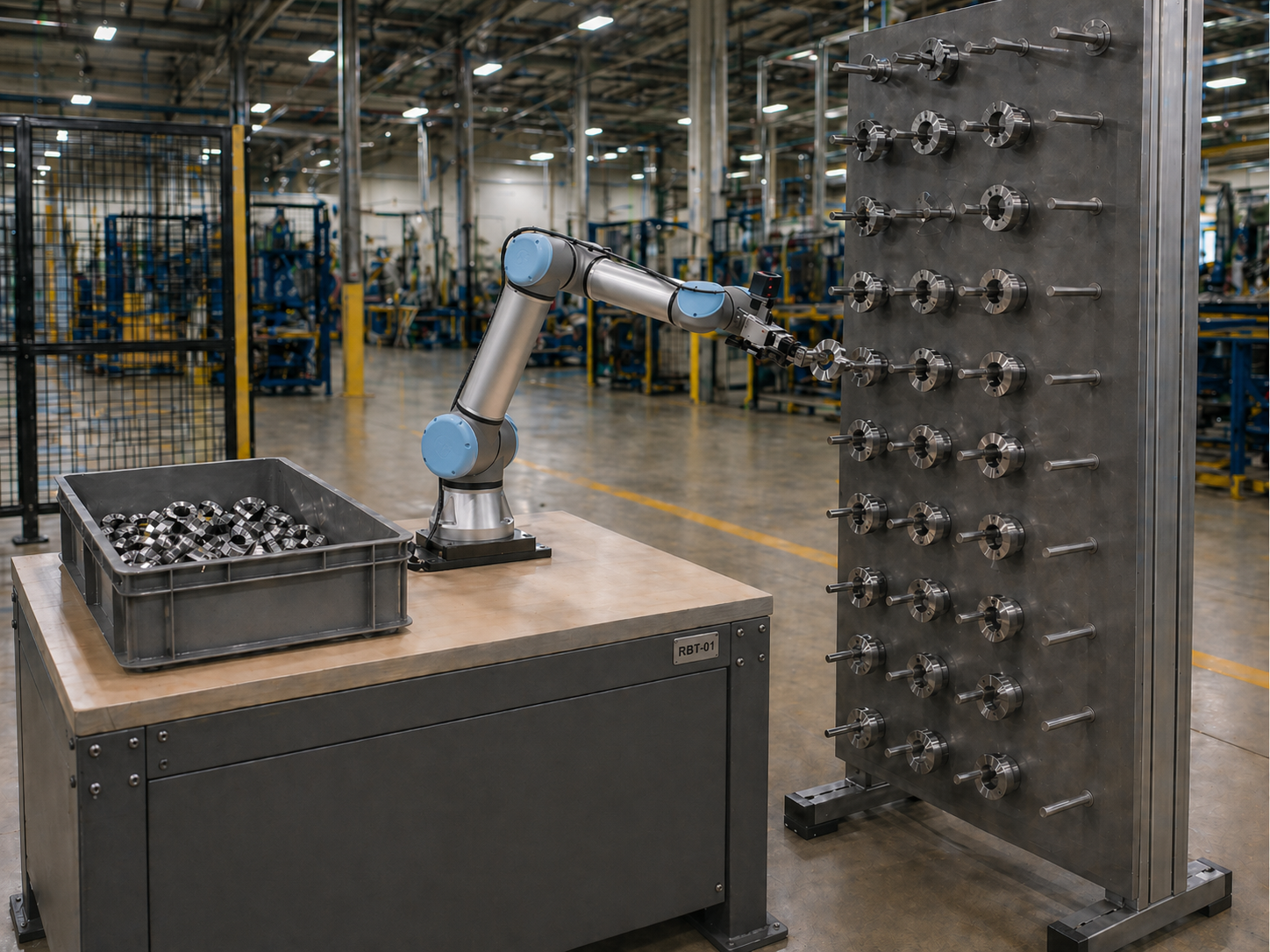 Brazo robótico en configuración industrial avanzada